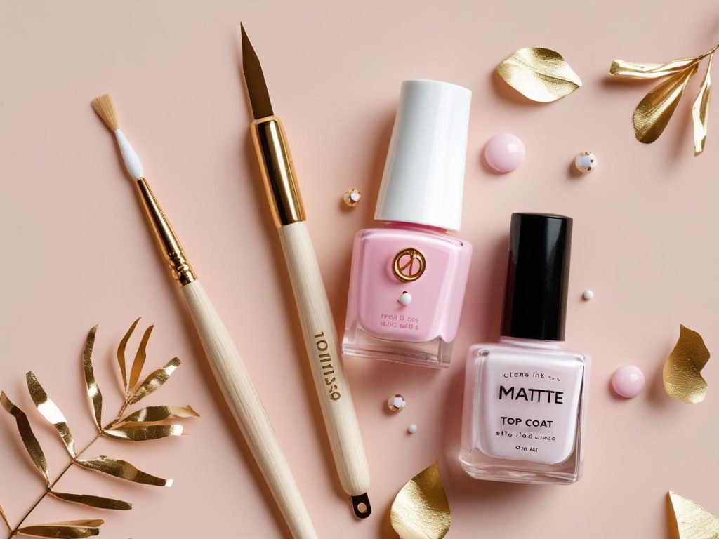 Tools for minimalist nail art, perfect for DIY 2025 manicures
