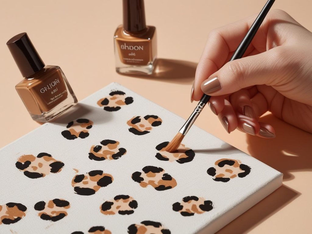 Creating animal print nail ideas with leopard spots for 2025
