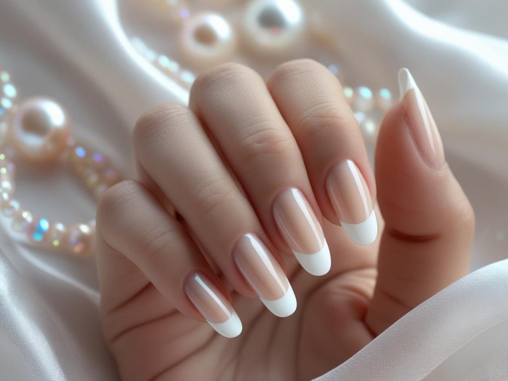 Short Nail Designs 2025: Chic Ideas for Your Minimalist Manicure 11 Micro French tip short nail design with white tips for 2025