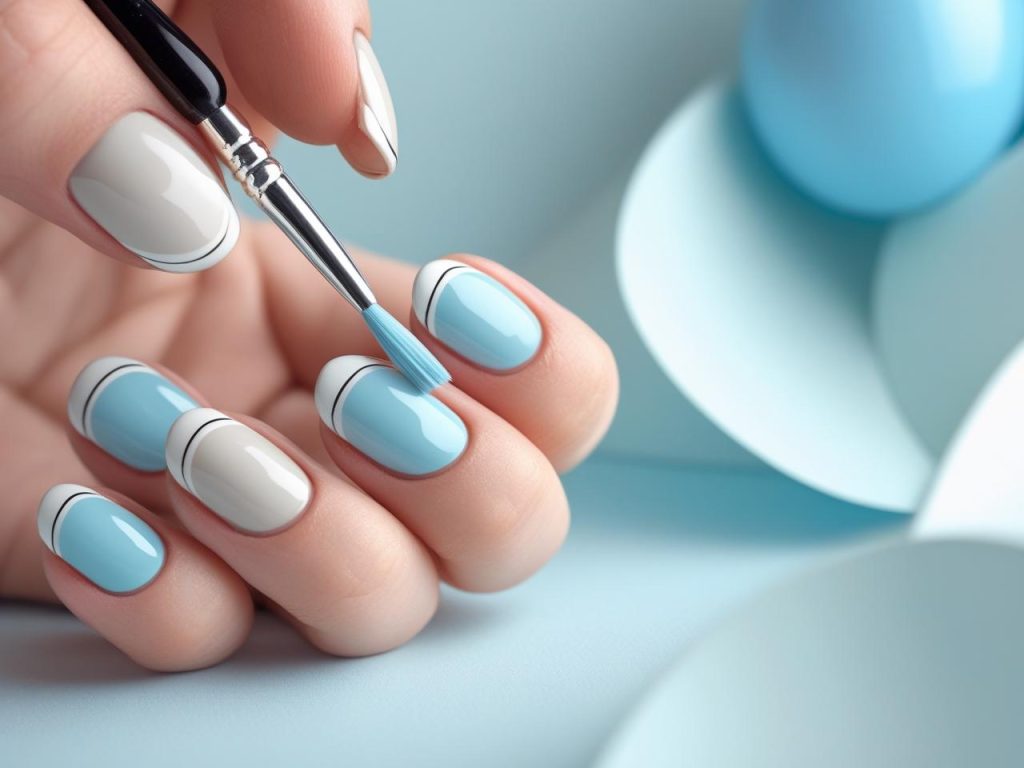 Creating colored French tip nails for 2025 inspiration