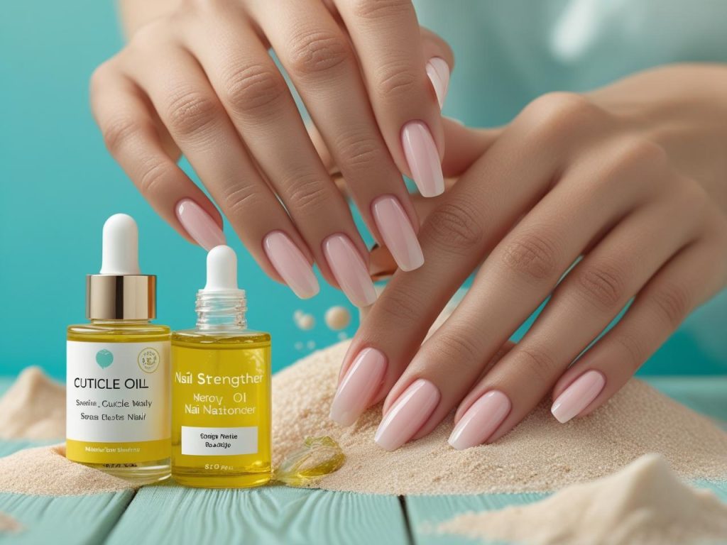 Applying cuticle oil for healthy nails and vibrant 2025 summer nails