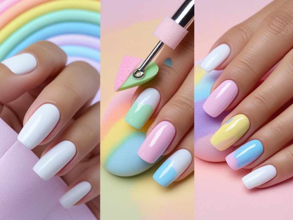 DIY aura nail art tutorial with pastel gradients for 2025