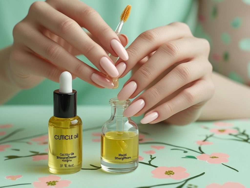Applying cuticle oil for healthy nails and stunning 2025 spring nails