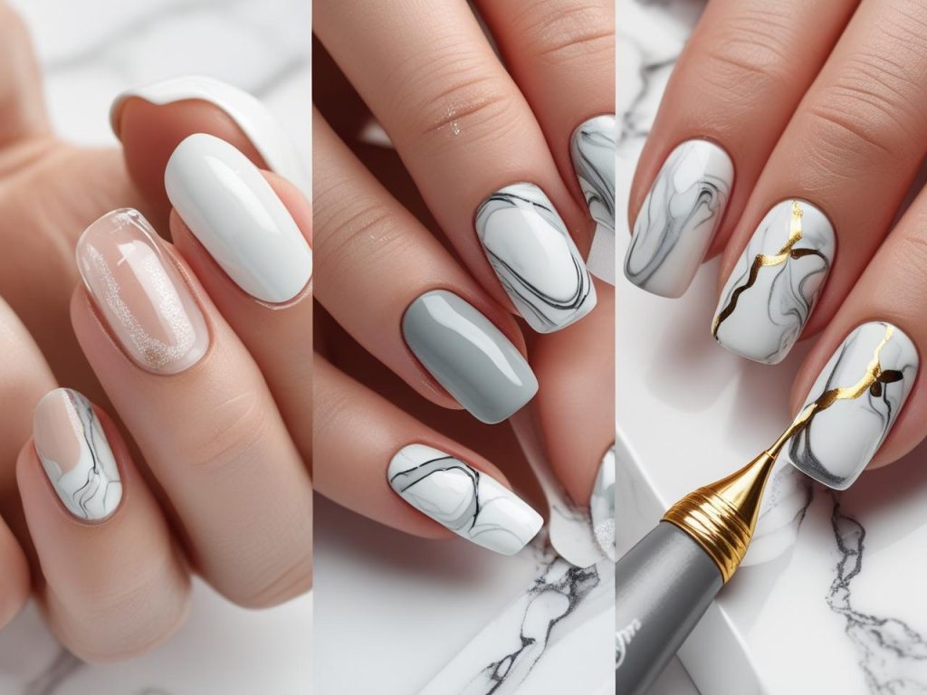 DIY marble nail design tutorial for a 2025 elegant manicure
