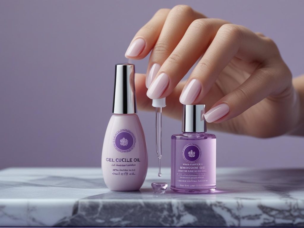 Applying cuticle oil for healthy gel nails in 2025