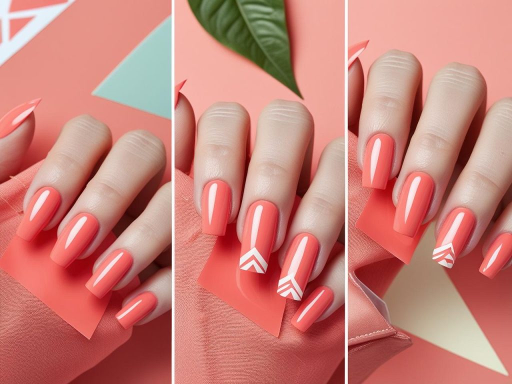 DIY geometric nail design tutorial for 2025 nail art inspiration