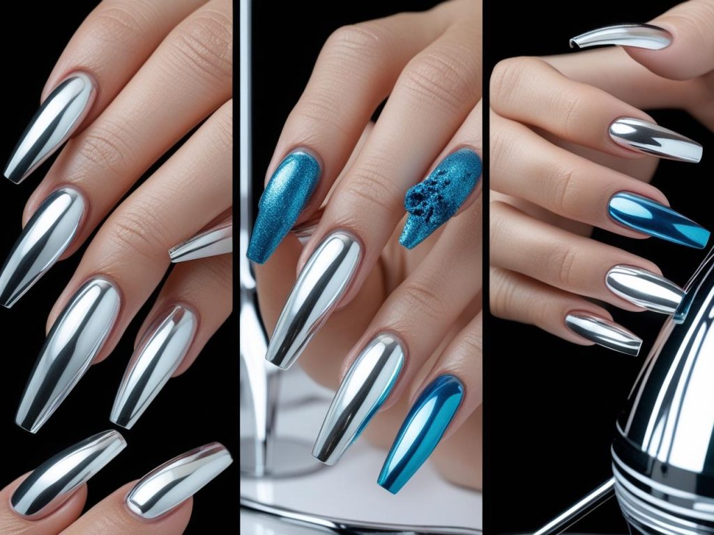 DIY chrome ombre long nail tutorial for 2025