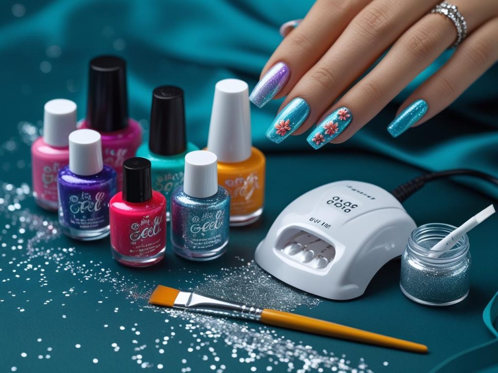Gel nail kit with polish, UV lamp, and 3D gel for 2025 gel nails